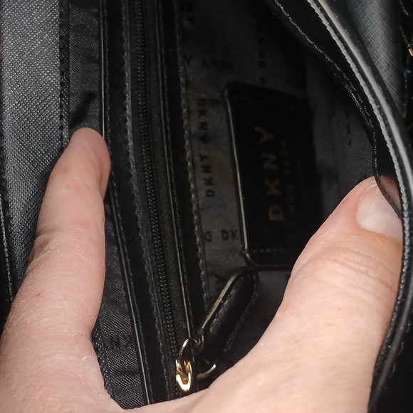 DKNY Black Crossbody Bag with Gold Hardware - Picture 13 of 17